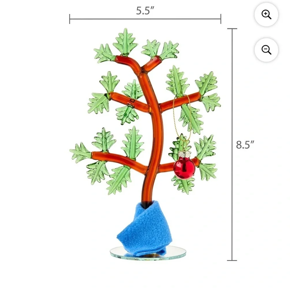 Peanuts Glass Tree Christmas Decoration NEW